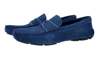 Prada Men's Blue Leather Penny Loafers 2DD155