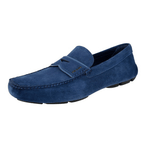 Prada Men's Blue Leather Penny Loafers 2DD155