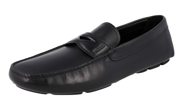 Prada Men's 2DD158 3O9U F0002 Leather Loafers