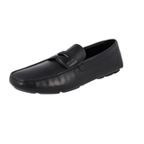 Prada Men's Black Leather Driving Loafer Loafers 2DD158