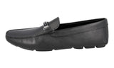 Prada Men's Black Saffiano Leather Logo Driving Loafers 2DD159