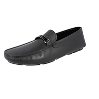 Prada Men's Black High-Quality Saffiano Leather Logo Business Shoes 2DD159