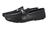 Prada Men's Black Leather Driving Loafers 2DD159