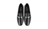 Prada Men's Black Leather Driving Loafers 2DD159