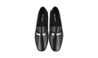 Prada Men's Black Leather Driving Loafers 2DD159