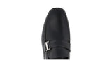 Prada Men's Black Leather Driving Logo Loafers 2DD160