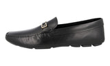 Prada Men's Black Leather Logo Driving Loafers 2DD163