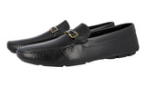 Prada Men's Black Leather Logo Driving Loafers 2DD163