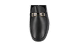 Prada Men's Black Leather Logo Driving Loafers 2DD163