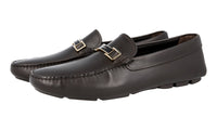 Prada Men's Brown Leather Driving Loafer Loafers 2DD163