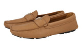 Prada Men's Beige Leather Driving Shoes Loafers 2DD164