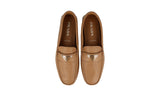 Prada Men's Beige Leather Driving Shoes Loafers 2DD164