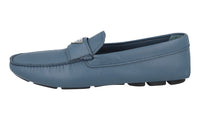 Prada Men's Blue Leather Driving Shoes Loafers 2DD164