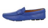 Prada Men's Blue Leather Logo Loafers 2DD165