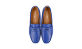 Prada Men's Blue Leather Logo Loafers 2DD165