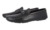 Prada Men's Black Leather Logo Loafers 2DD165