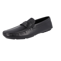 Prada Men's Black Leather Logo Business Shoes 2DD165