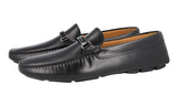 Prada Men's Black Leather Driving Shoes Moccasins Schuhe Mokassins Loafers 2DD166