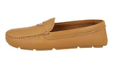 Prada Men's Brown Deerskin Leather Buckskin Hirschleder Driver Driving Loafer Moccasins Mokasins Loafers 2DD179