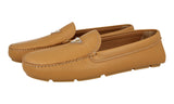 Prada Men's Brown Deerskin Leather Buckskin Hirschleder Driver Driving Loafer Moccasins Mokasins Loafers 2DD179