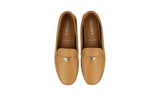 Prada Men's Brown Deerskin Leather Buckskin Hirschleder Driver Driving Loafer Moccasins Mokasins Loafers 2DD179