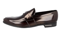 Prada Men's Brown Leather Penny Loafer Business Shoes 2DE010