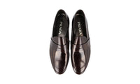 Prada Men's Brown Leather Penny Loafer Business Shoes 2DE010