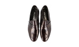 Prada Men's Brown Leather Penny Loafer Business Shoes 2DE010