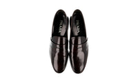 Prada Men's Brown Brushed Spazzolato Leather Penny Business Shoes 2DE010