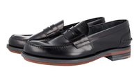 Prada Men's Black welt-sewn Leather Penny Loafer Business Shoes 2DE034