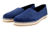 Prada Men's Blue welt-sewn Leather Espadrilles 2DE092