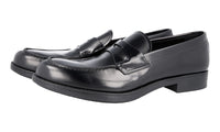 Prada Men's Black welt-sewn Leather Penny Business Shoes 2DE093