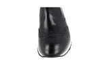 Prada Men's Black Full Brogue Leather Slip-on Sneaker 2DE104