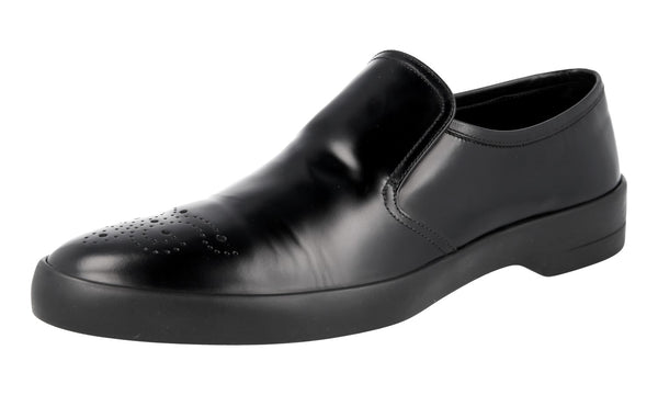 Prada Men's 2DE109 B4L F0002 Full Brogue Leather Sneaker