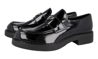 Prada Men's Black Leather Chocolate Penny Loafer Loafers 2DE127