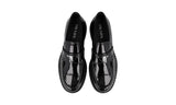 Prada Men's Black Leather Chocolate Loafers 2DE127