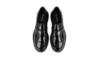 Prada Men's Black Leather Chocolate Loafers 2DE127