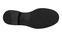 Prada Men's Black Leather Double Chocolate Crystal Loafers 2DE135