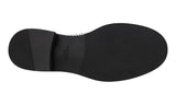 Prada Men's Black Leather Double Chocolate Crystal Loafers 2DE135