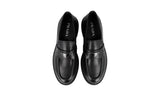Prada Men's Black Leather Double Chocolate Loafer Loafers 2DE148