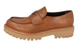 Prada Men's Brown welt-sewn Leather Chocolate Loafers 2DE151