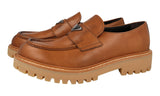 Prada Men's Brown welt-sewn Leather Chocolate Loafers 2DE151
