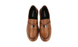 Prada Men's Brown welt-sewn Leather Chocolate Loafers 2DE151