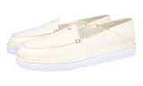 Prada Men's Beige Deerskin Leather Loafers 2DF088