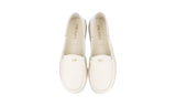 Prada Men's Beige Deerskin Leather Loafers 2DF088