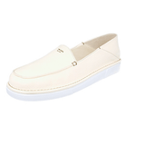 Prada Men's Beige Deerskin Leather Loafers 2DF088
