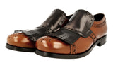 Prada Men's Brown Full Brogue Leather Business Shoes 2DG073