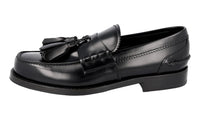Prada Men's Black welt-sewn Leather Business Shoes 2DG086