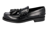 Prada Men's Black welt-sewn Leather Penny  Tassle Loafer Business Shoes 2DG086