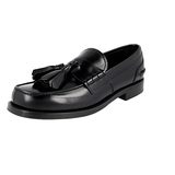 Prada Men's Black welt-sewn Leather Penny  Tassle Loafer Business Shoes 2DG086
